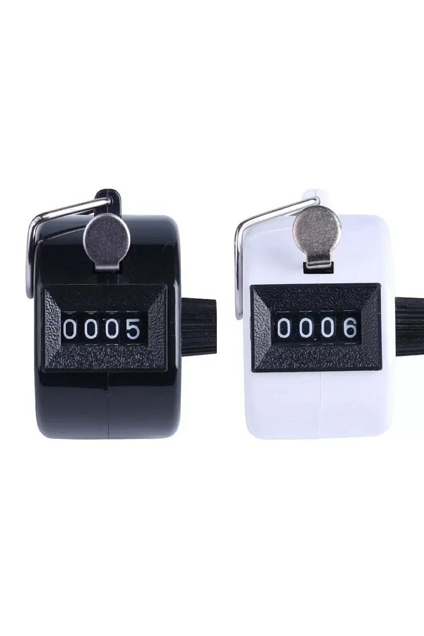 Choice-Blackwhite2pcs Handheld 4 Digital Tally Counter Mechanical Manual Palm Clicker Number Count Assorted 1