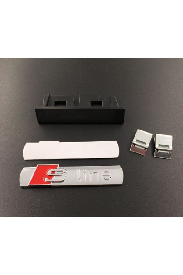 Choice-Car Emblem Grill Front Hood Badge Grille Auto S Line Badge Car Body Decoration Sticker for Audi S... 1