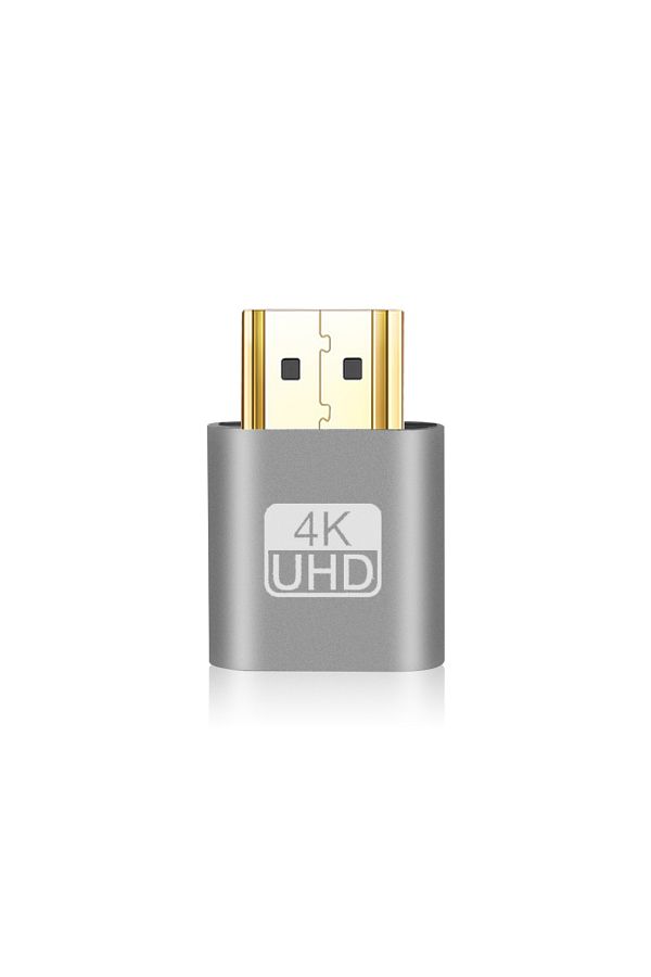 Choice-None Silver Vga Virtual Display Adapter Hdmi-compatible 1.4 Ddc Edid Dummy Plug Headless Ghost Displ 1