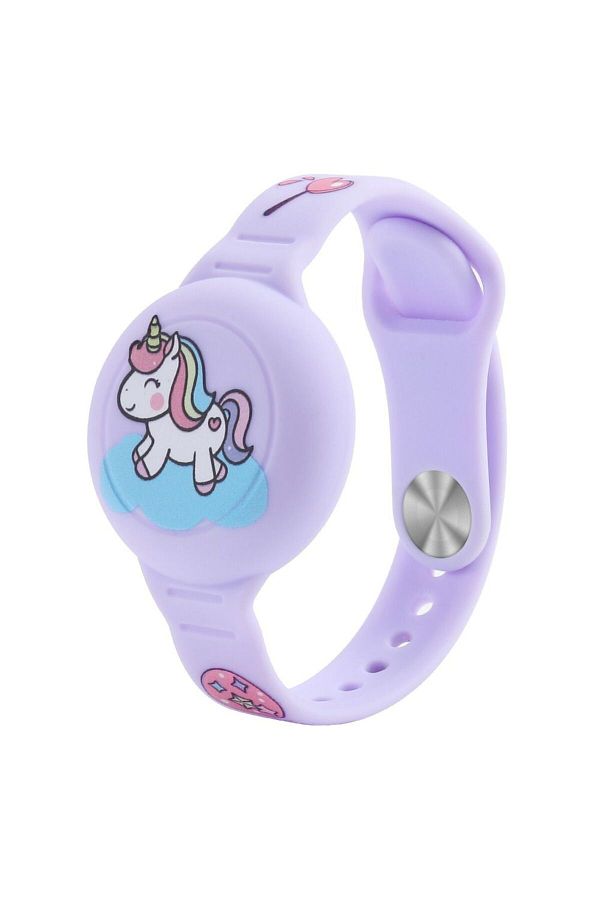 Choice-Purple-- New Waterproof For Apple Airtag Holder Wristband Kids Silicone Case Bracelet Children For A 1
