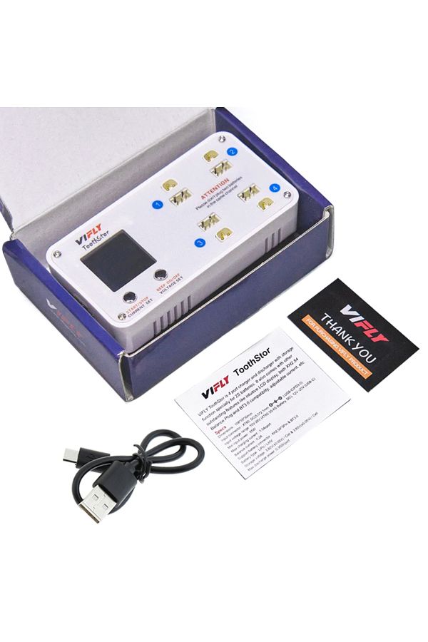 Choice-Bt3.0-xh2.54 Vifly Toothstor 4 Port 2s Balance Charger With Storage Mode Lcd Display Lihv/lipo Batte 1