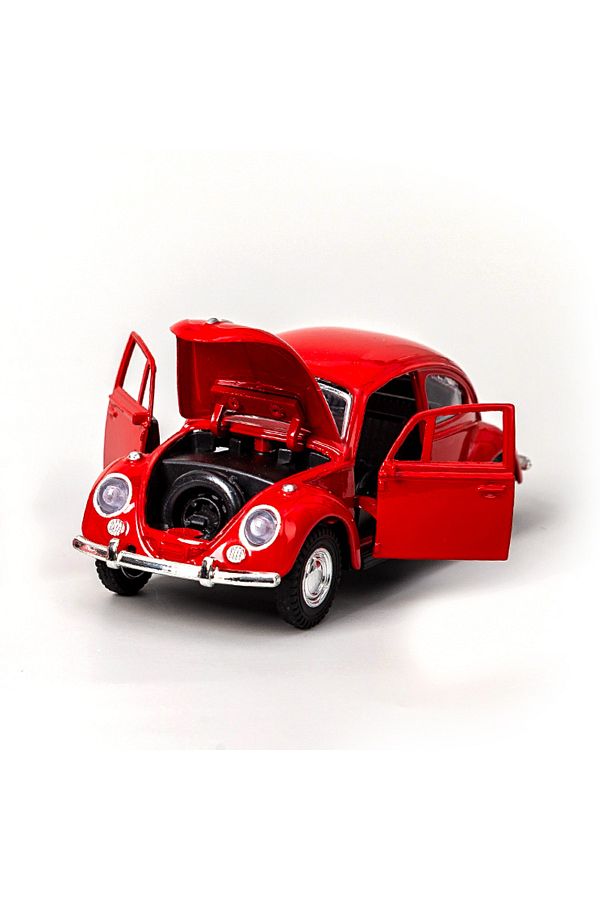 Choice-Red Retro Alloy Classic Car Model 1:32 Scale Pull Back Diecast & Toys Vehicle Simulation Car Model D 1