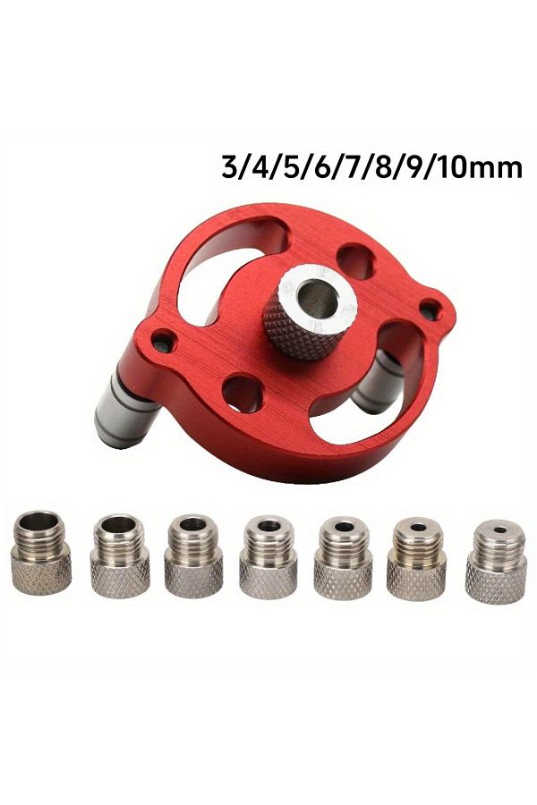 GDART-Red Set B Self Centering Doweling Jig, Self Center Dowel Jig Handheld Drill Guide For Straight Holes 1