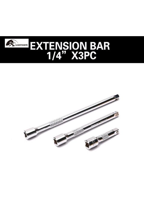 ASDTODW-3pcs 1-4 3-piece 1/4", 3/8" And 1/2" Drive Socket Extensions 9-piece Extension Bar Set 1