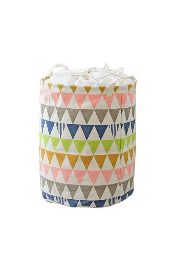 Generic-Geometric Pattern Laundry Hamper Bag Multicolour 1