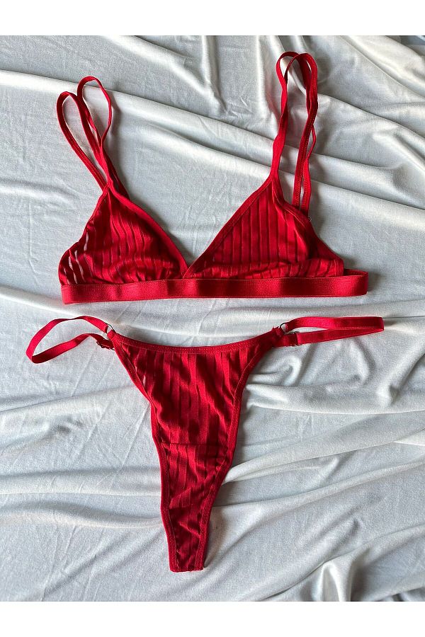 ARONA-Set Sutien Dama Dantela - Transparent 1
