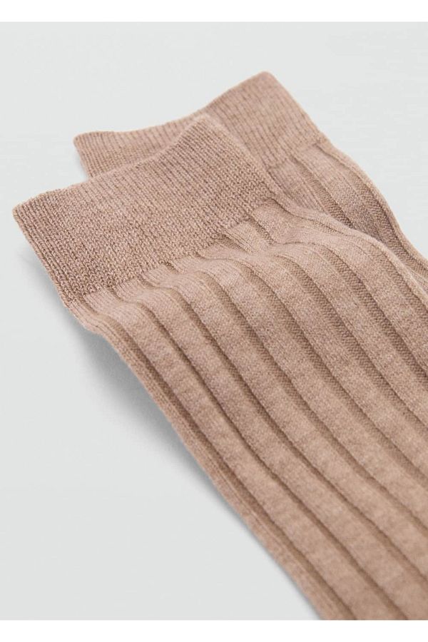 MANGO Woman-Socks with Wool Blend Twill 1