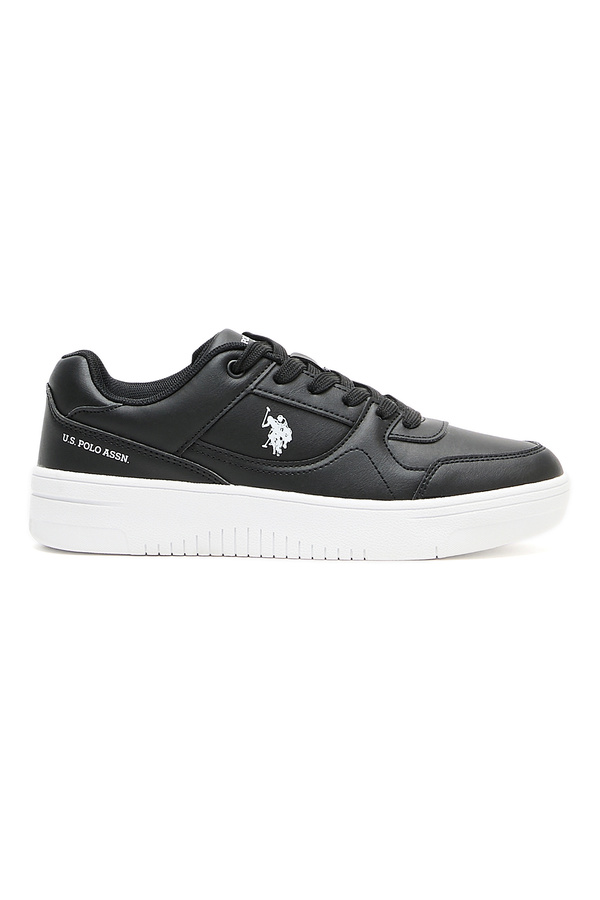U.S. Polo Assn. Women's Black Low-Top Sneakers - Classic Design with Contrast White Sole, Comfortable Casual Shoes