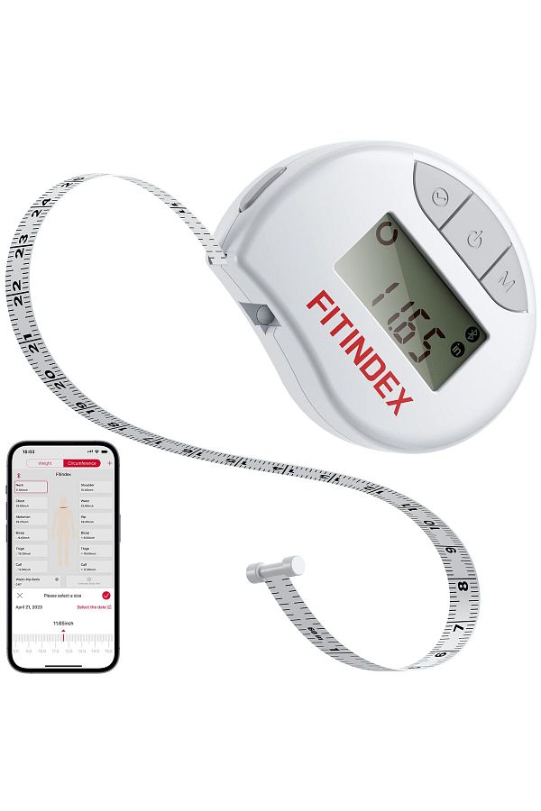 FITINDEX-Smart Body Tape Measure Bluetooth Digital Measuring Tape - White 1
