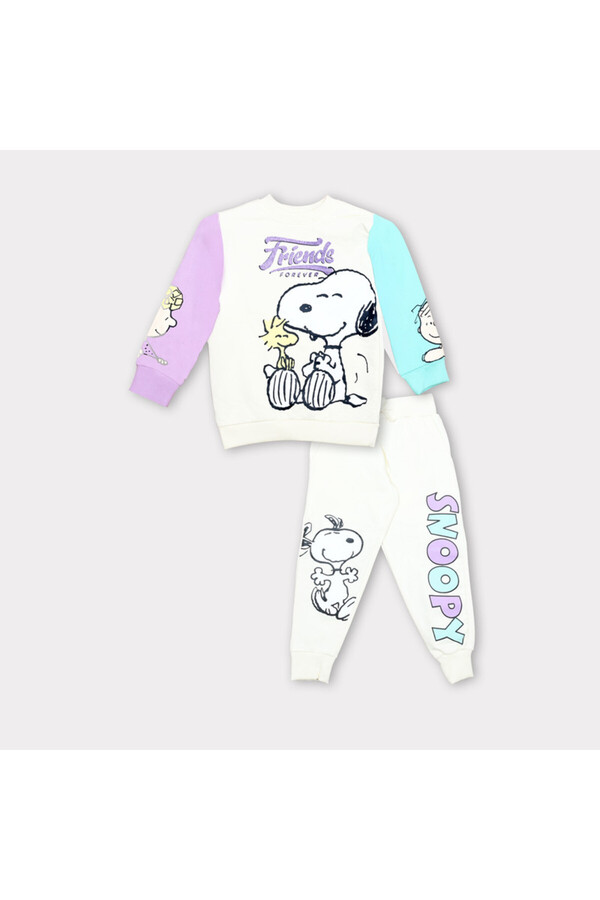 SNOOPY-Toddler Girls Sweatshirt and Joggers Set 1