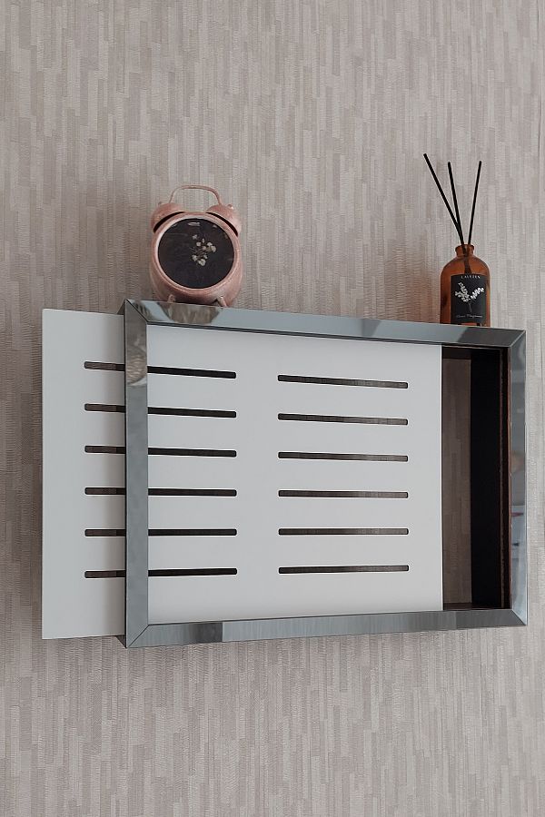 HKM Ticaret-25X35X7 cm - with Grid and Wall Hanging Fuse and Modem-Wifi Storage Box 1