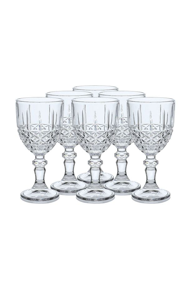 Alsaif Gallery-Max set of glass juice cups with a base of 6 pieces 1