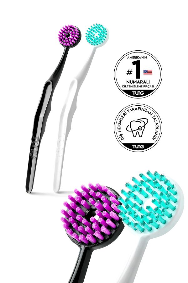 Tung-Tongue Brush 2-Pack Advantage Pack Tongue Cleaner Oral Care Brush (2 Pcs) 1