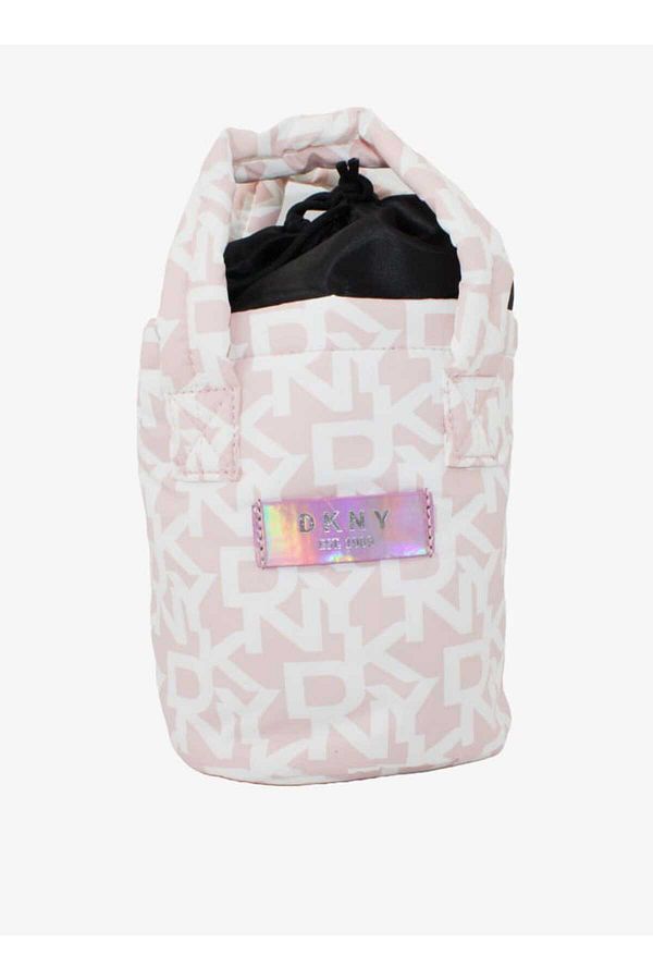 Dkny-Monogram Print Pouch with Double Handle and Drawstring Closure 1