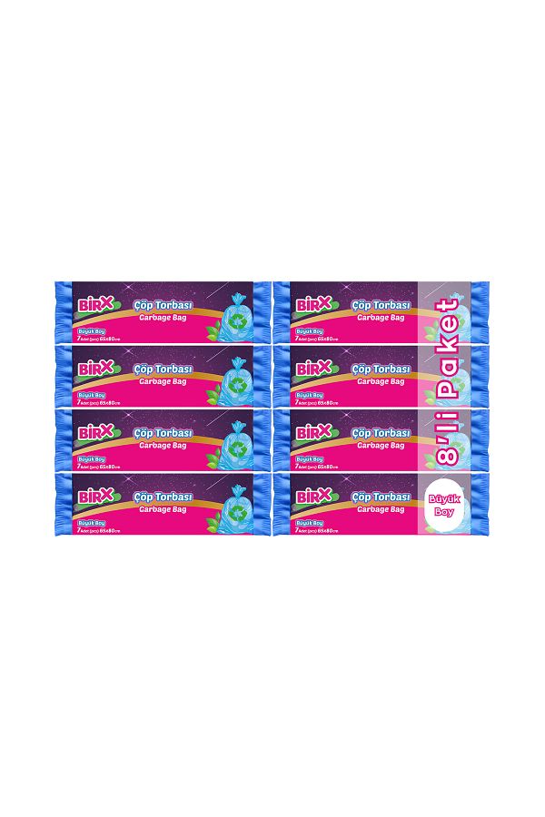 BIRX-Garbage Bag Large Size 65X80 cm 7 Pack 12 Roll Garbage Bags 1