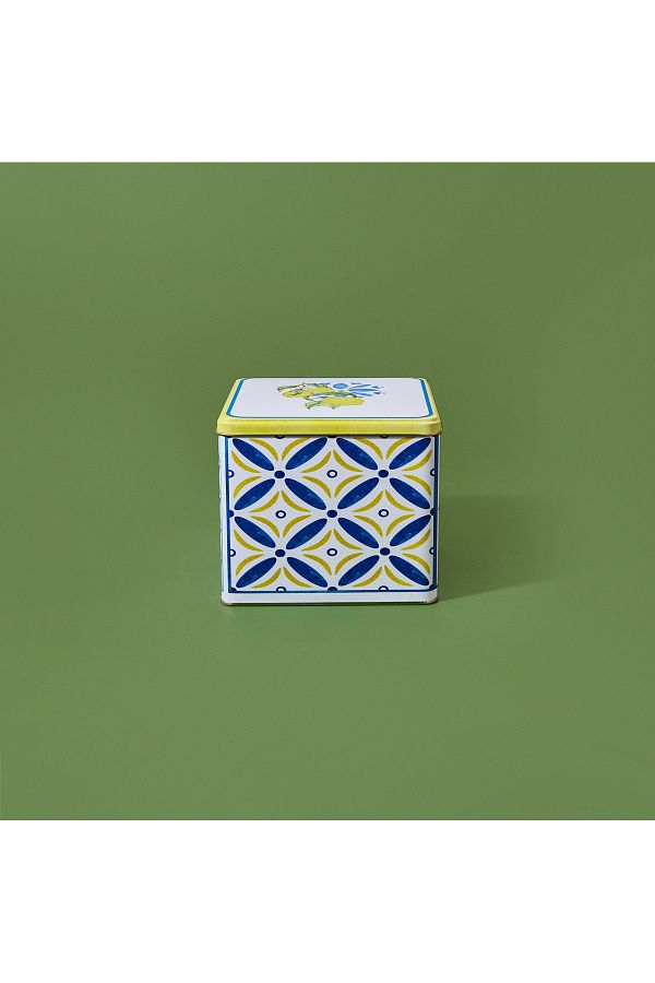 Sarkap-Lemon Patterned Square Box - Colorful - 14 cm 1