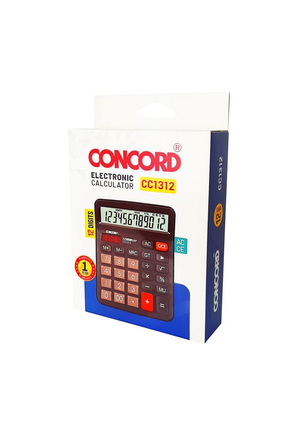 Concord-CC1312 12 Digits Electronic Calculator with Dual Power 1