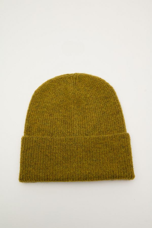 Manuka-Gestrickte Baskenmütze, PISTIKGREEN 1