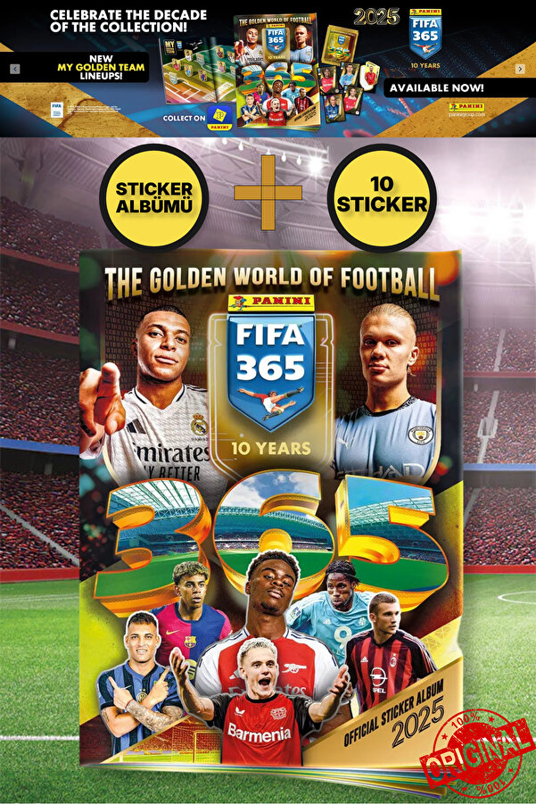 TOYFEST Panini Adrenalyn Fifa 365 - 2025 Sticker Başlangıç Paketi Futbolcu Stickerları Dergi Albümü