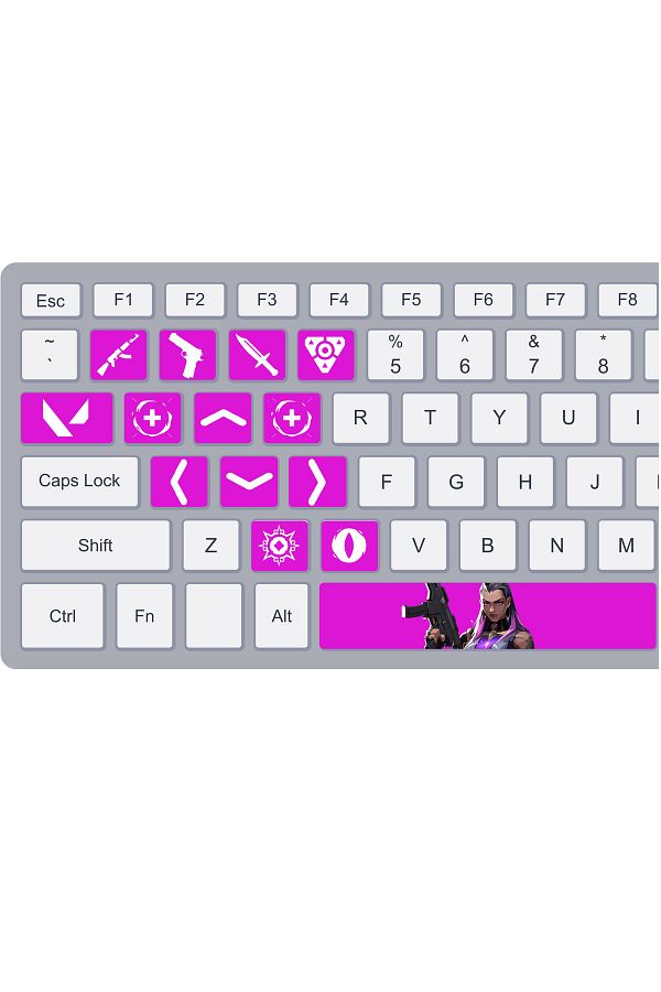 gg gençgirişimci-Valorant Reyna Keycaps Sticker Set (Suitable for Any Keyboard) 1