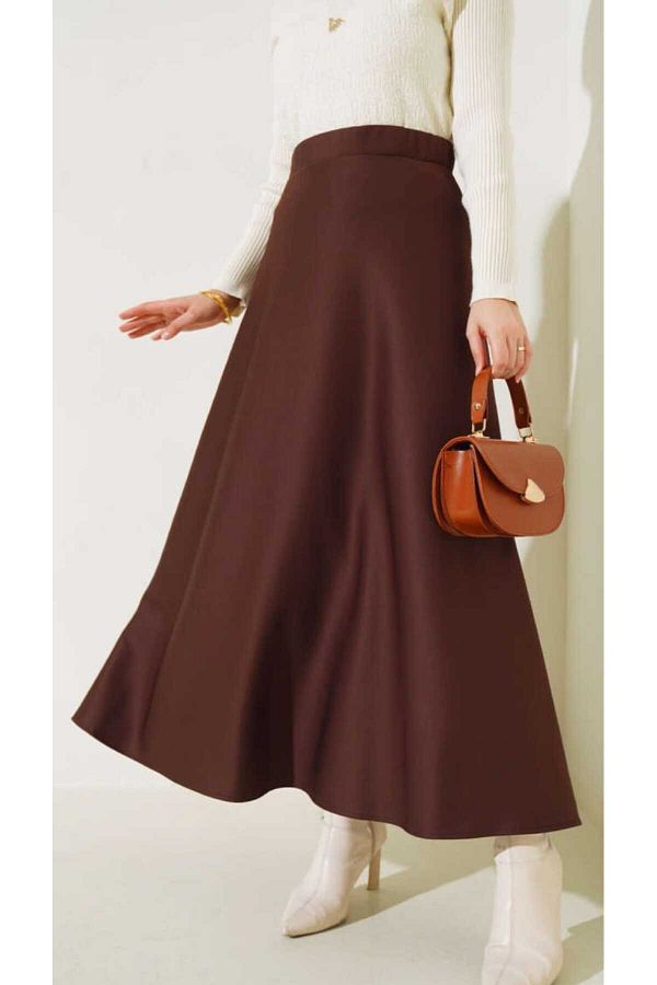 MODA VEDAT-Women's Long Scuba Skirt 1
