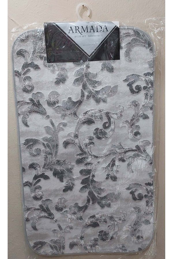 Armada-2-Piece Gray Bathroom and Toilet Set - Non-Slip Base V1 1