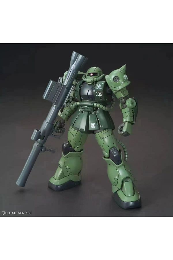 BANDAI-with box Zaku B Weimei Wm Hg 1/144 Cucuruz Doans Zaku Ms-06f Battle Damaged Assembly Model Kit Actio 1