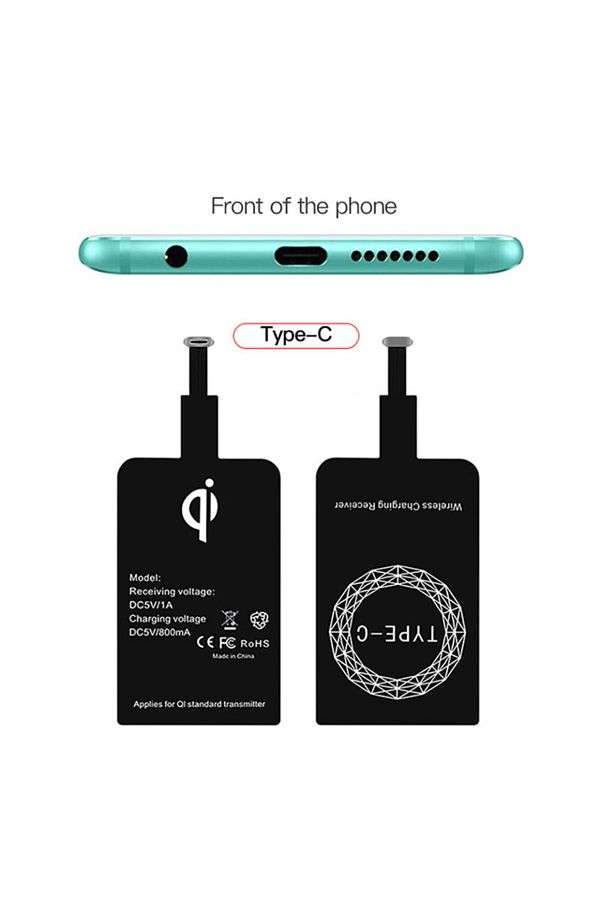 Choice-Type C Universal Android Qi Wireless Charging Receiver Type C Wireless Charger Receiving Patch For M 1