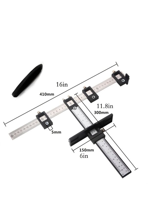 NIUXIANG-Variant1 Cabinet Hardware Jig Tool - Wood Drilling Dowelling Guide For Installation Of Handles Knobs 1