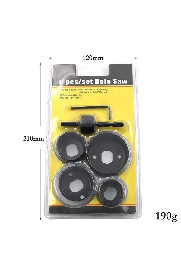 Choice-3PC Hole Saw Gypsum Board Hole Opener 32-54mm Ceiling Drilling Tool 6PC Bubble Shell Assembly Set 1