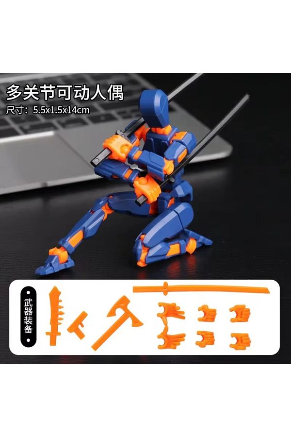 Choice-B No Box Multi-jointed Movable Shapeshift Robot 3d Printed Mannequin Lucky 5 Character Action Figure 1