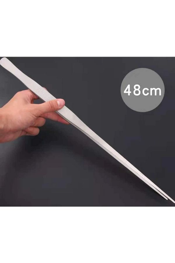 Choice-48cm Straight 48cm Stainless Steel Tweezers Fish Tank Aquatic Plants Aqaurium Tool Water Plant Curve 1