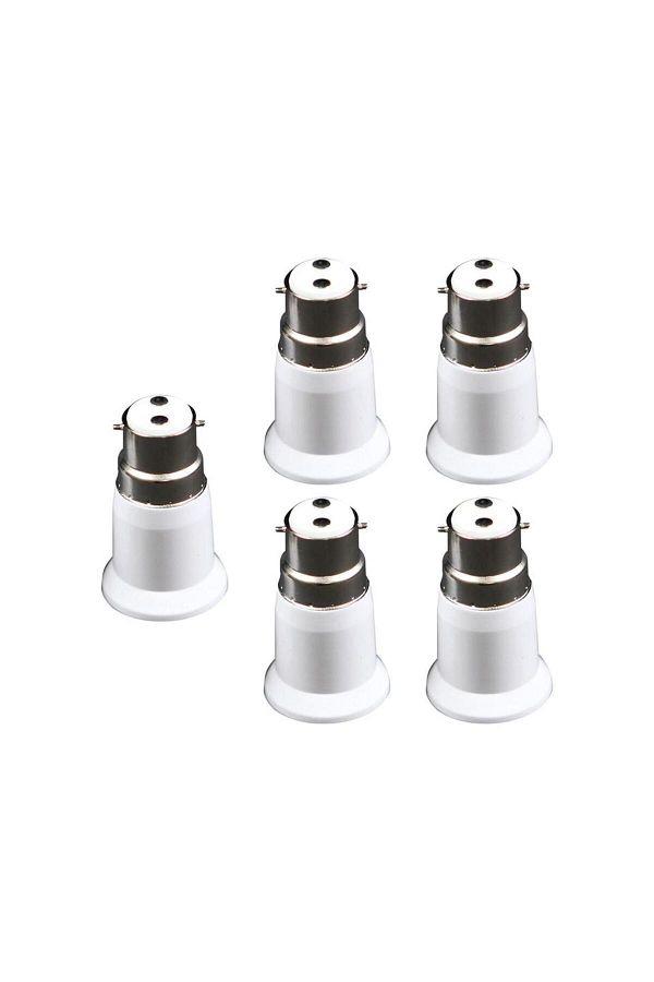 Choice-5 Pieces B22 to E27 Light Socket Adapter Lighting Accessories Adaptor Holder Lamp Base Socket Con... 1