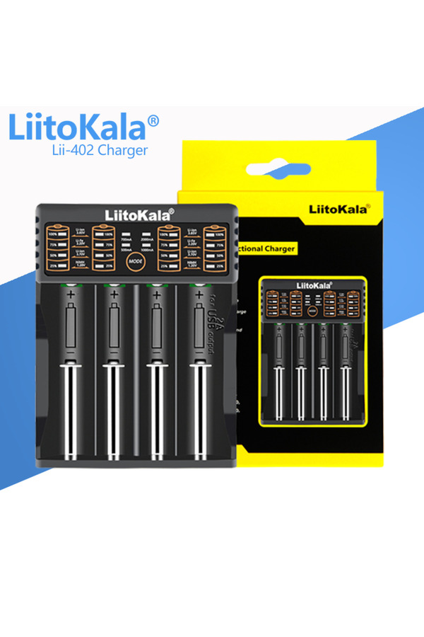 liitokala-Lii-402 18650 Smart Battery Charger 1.2v 3.7v 3.2v 3.85v For 26650 18500 18350 17500 16... 1