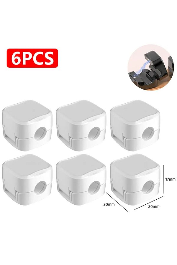 Choice-6pcs White 24/6pcs Magnetic Cable Organiser Clips Cable Management Wire Manager Cord Holder Charging 1