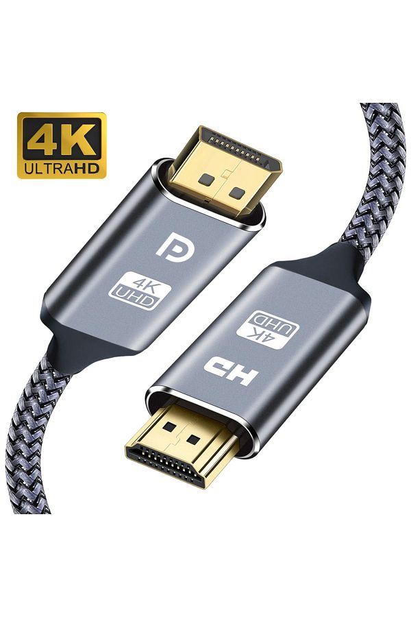 NIERBO-DP to HDMI compatible Cable 4K 60Hz DisplayPort to HD Adapter Display Port Video Audio for PC HDT... 1