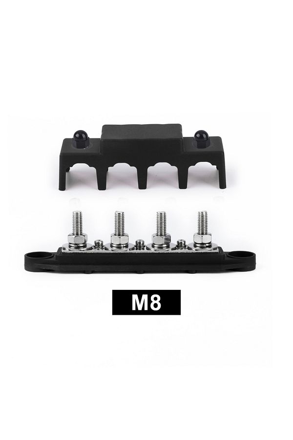 Choice-Black M8 12v 24v 48v 250a Positive Negative M8 M10 Bus Bar Terminal Battery Power Distribution Block 1