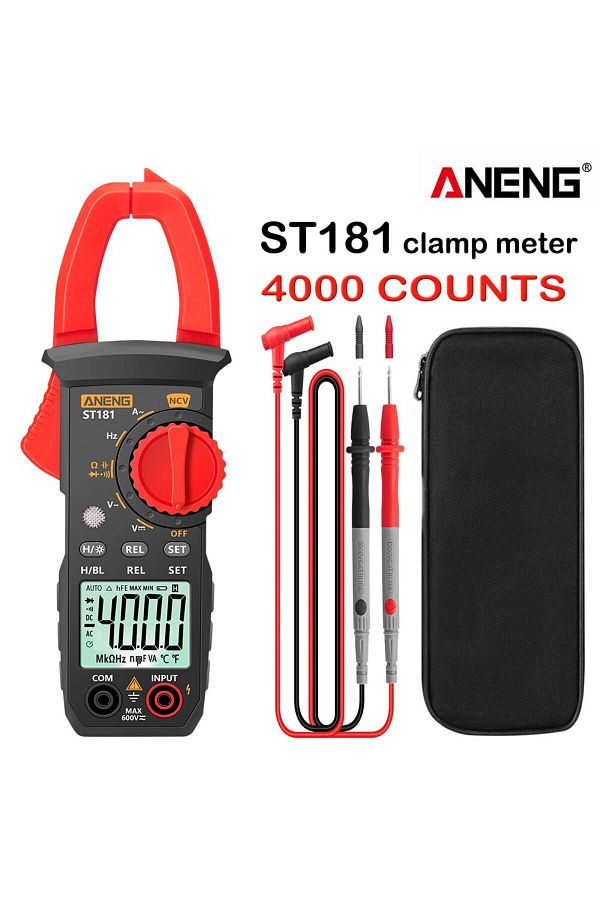ANENG-St181 Digital Clamp Meter Dc/ac Current 4000 Counts Multimeter Ammeter Voltage Tester Car A... 1