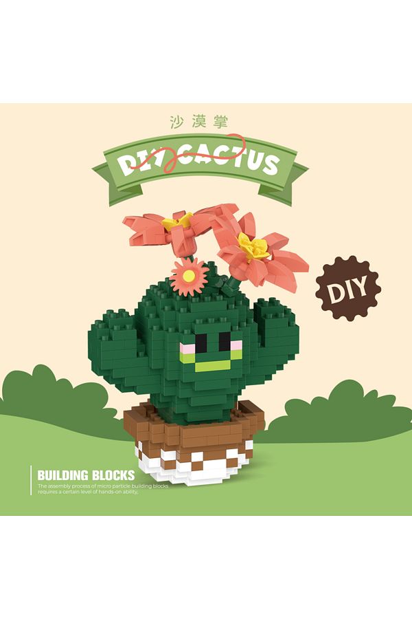 Choice-No Box 8946 New Product Simulation Succulents, Cactus Building Blocks, Flowers, Diy Educational Asse 1