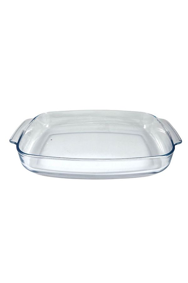 AVCI HOME MAKER-Curve Rectangular Deep Glass Baking Dish, 5 Lt Capacity, 44X28.1 Cm Diameter, 6.5 Cm Height - Clear 1