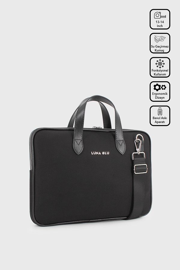 LUNABLU-Taška na notebook Macbook Air-Pro Briefcase Computer Notebook s 13-14" voděodolnou tkaninou 1