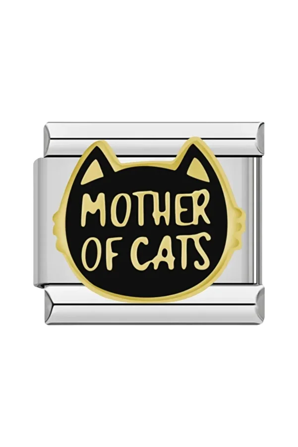 Dumledo-Italian Steel Patterned Mother of Cats (Mother of Cats) Charm 1