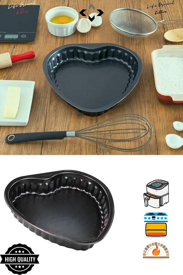 LİGROUND-Carbon Steel Heart Pattern Cake Mold Pastry Mold Bread Mold Stainless Steel Mold 1