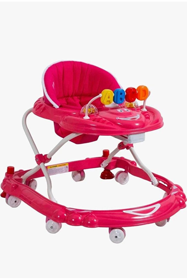 YOGNETIC BabyStep Pro Oyuncaklı Yürüteç | Öğretici ve Eğitici | Stoplu Pembe Yürüteç