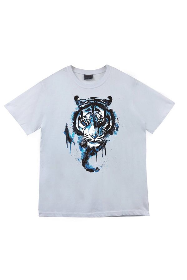 fame-stoned-Tricou unisex cu imprimeu Tigru Alb 1