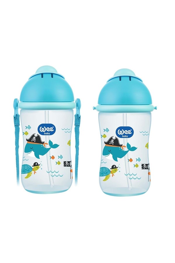 Wee Baby Pipetli Bardak 380ML (Kod:171) - Mavi