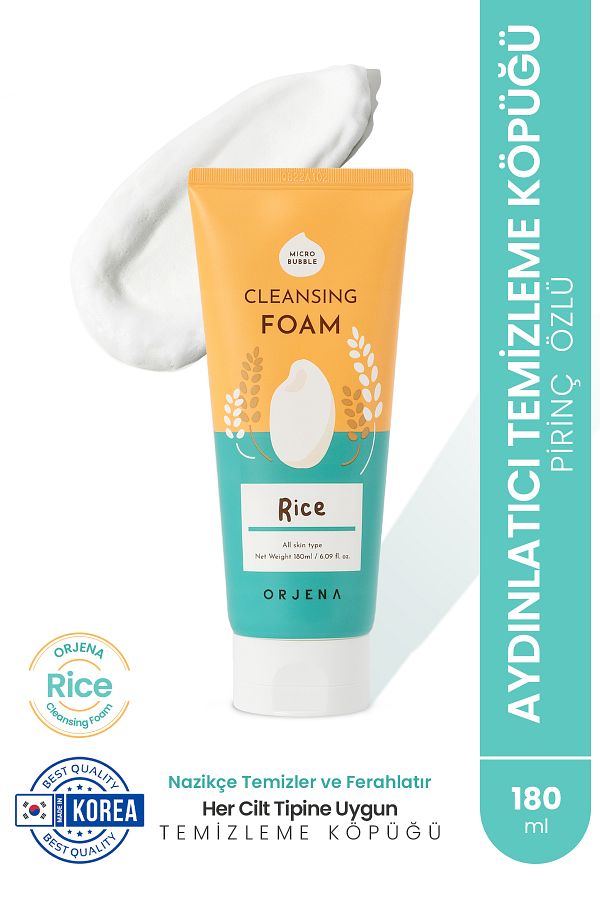 Orjena-Cleansing Foam (Rice) Rice Extract Facial Cleansing Foam 180ml 1