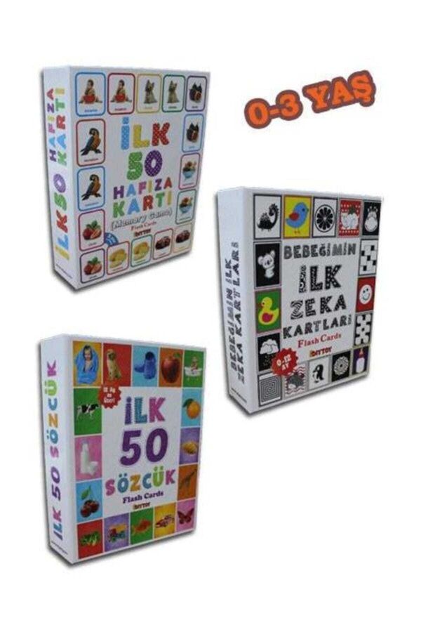 Diytoy 0-3 Yaş Zeka Kartları Seti - 3 Adet