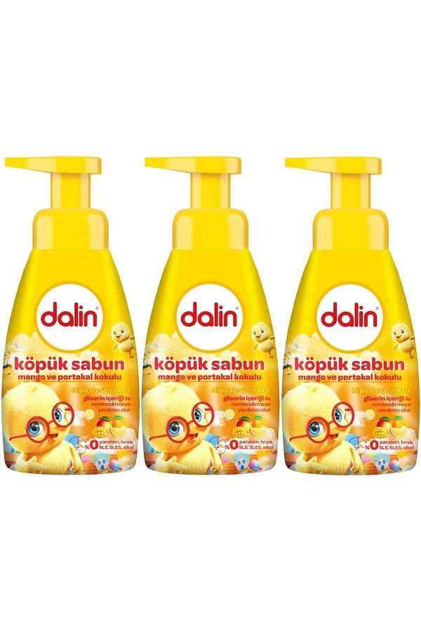 Dalin-Foam Soap 200ml for Your Children with Mango and Orange Scent (Set of 3) 1
