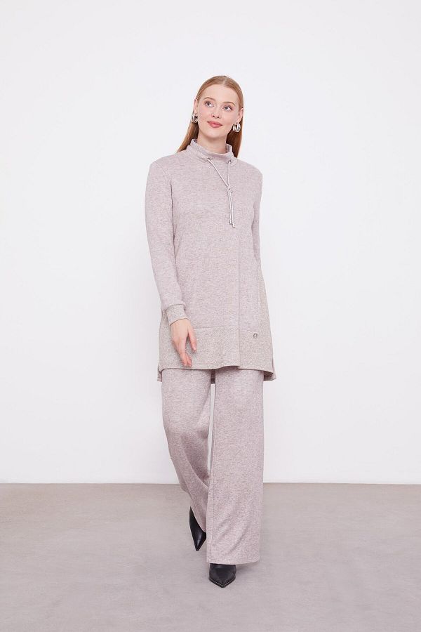 Levidor-Mink Glitter Cashmere Fabric Double Set 1